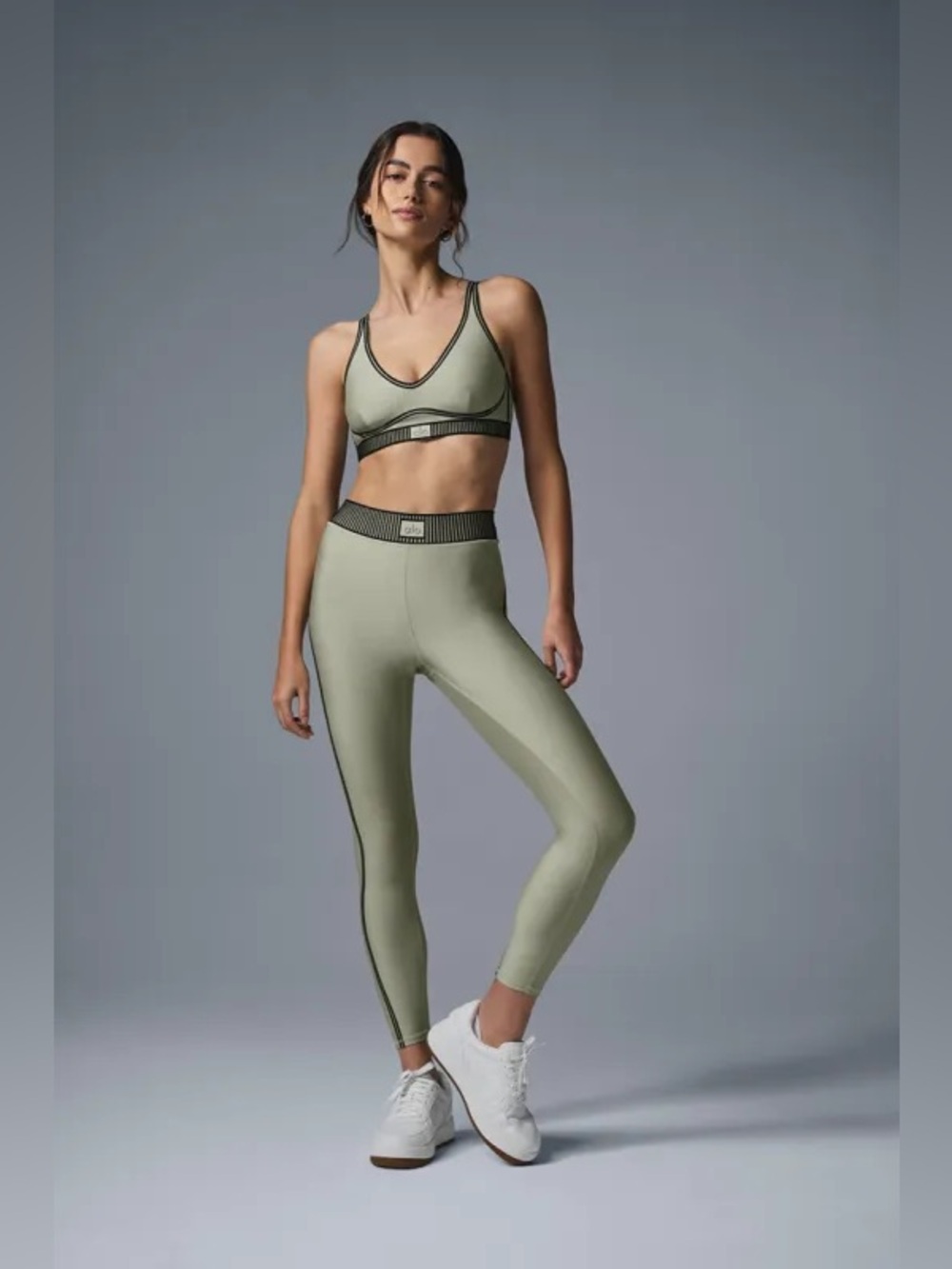 Alo Yoga Airlift High-Waist 7/8 Line Up Legging Green Size Extra Small